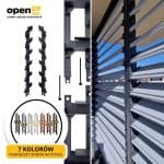 Gadżety do żaluzji tarasowych w 7 kolorach, system Open UP.