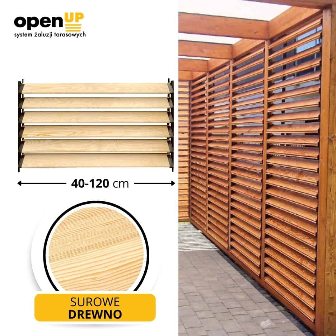 Ruchome deseczki drewno niemalowane
