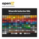 ruchome deseczki wzornik kolorów RAL OpenUp System