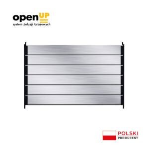 ruchome deseczki surowe aluminium zestaw do montazu żaluzji tarasowyc