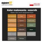 ruchome deseczki drewno malowane OpenUp System - wzornik kolorów malowania
