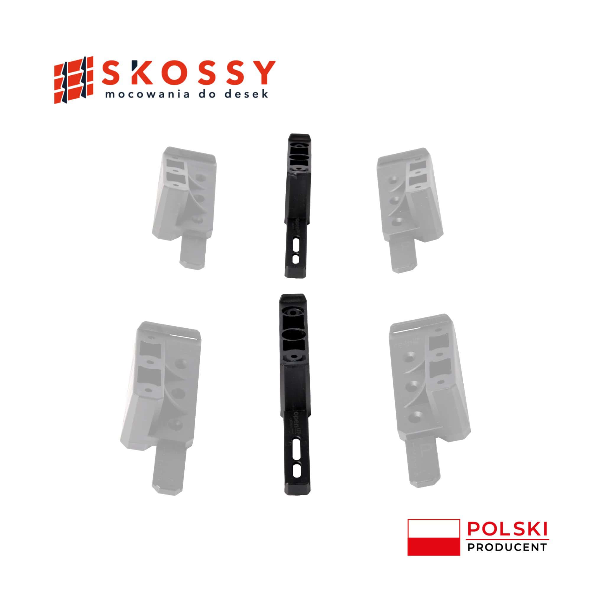 Mocowanie środkowe deski SKOSSY Mocowanie środkowe do desek SKOSSY, element montażowy, stabilne i trwałe.