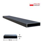 Profil aluminiowy 100x20x2 mm do zastosowań przemysłowych i konstrukcyjnych.