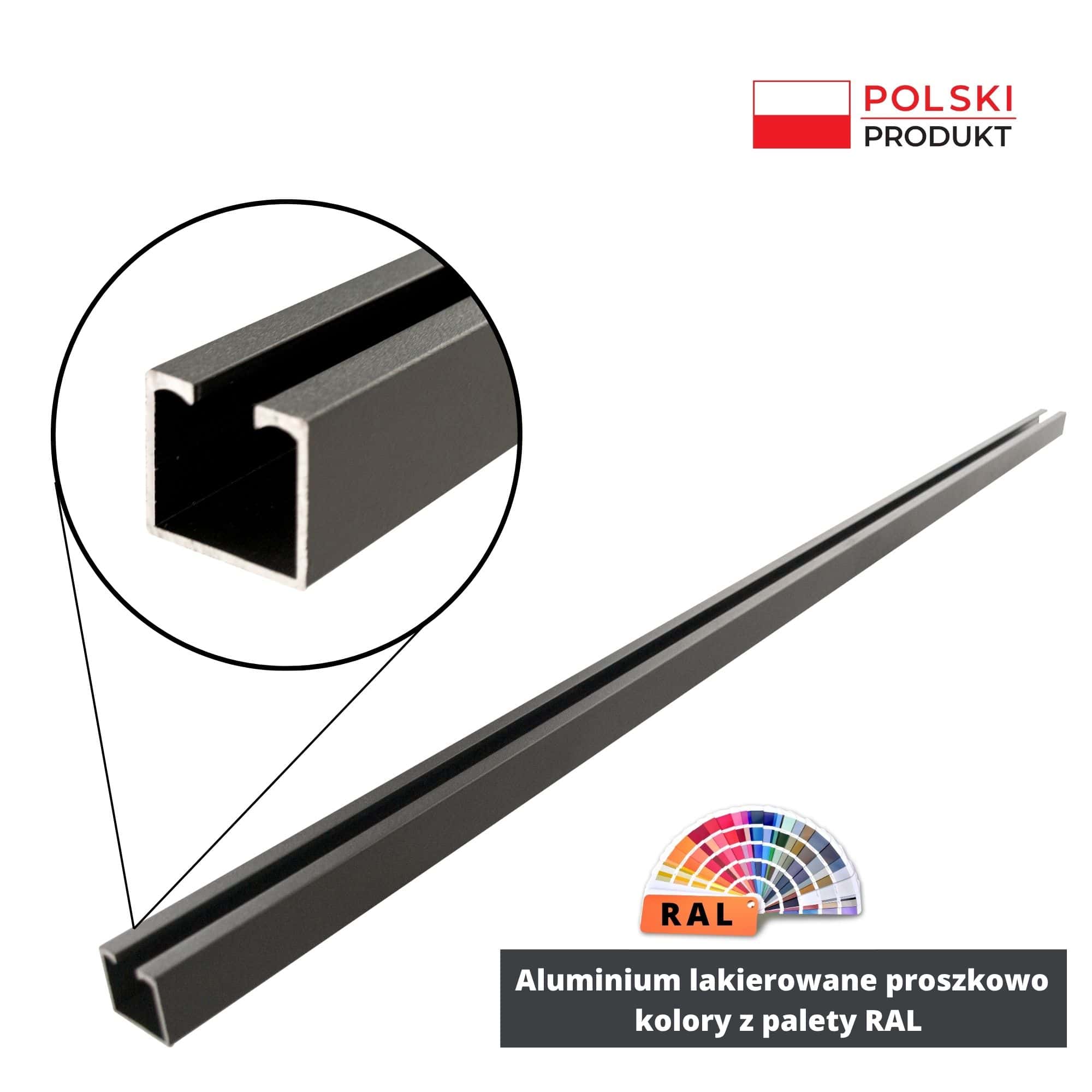 Szyna górna do przesuwnej zabudowy tarasu (1) Szyna górna do przesuwnej zabudowy tarasu 100–600 cm | NAiDO